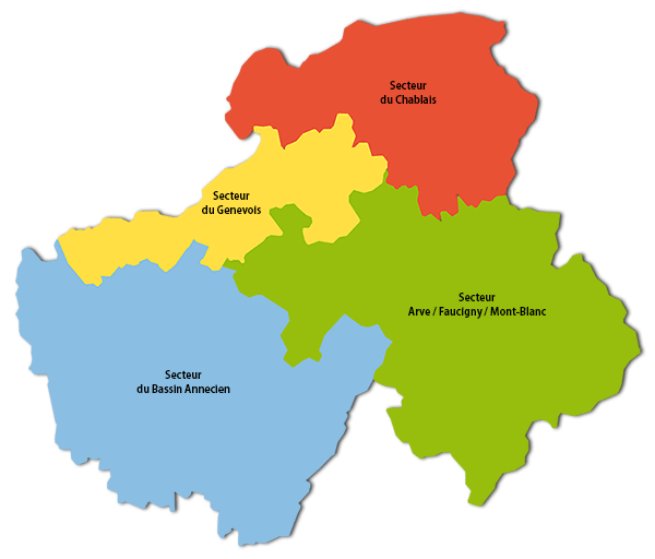Carte de la Haute-Savoie